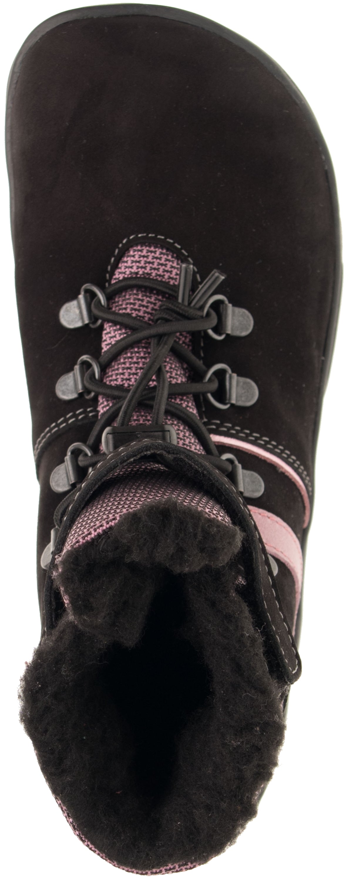 BOTAS IMPERMEABLES DE INVIERNO NEGRAS Y ROSA