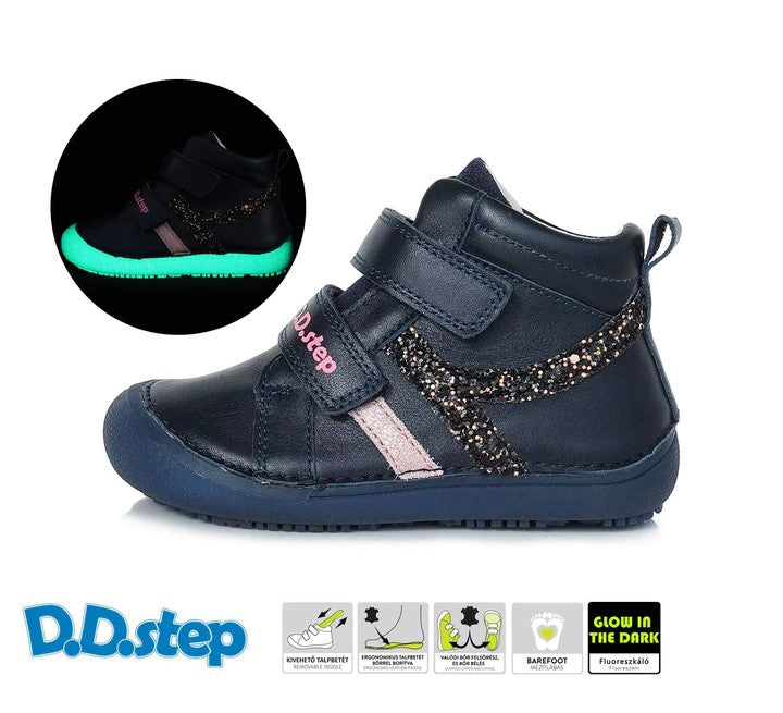 BOTINES NAVY Y ROSA