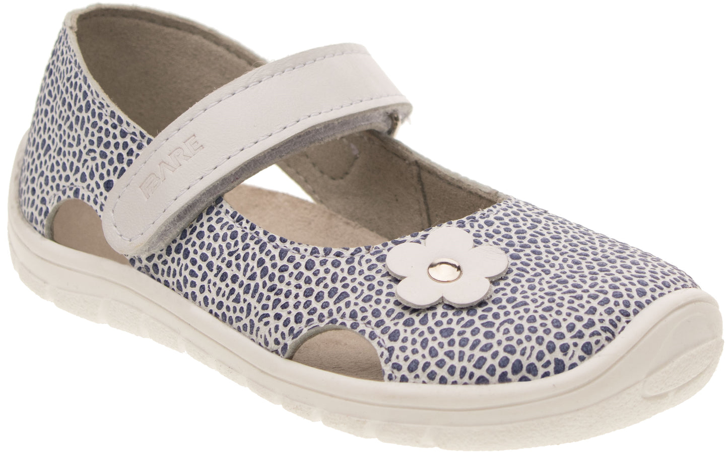 SANDALIAS ESTAMPADO BLANCO Y AZUL