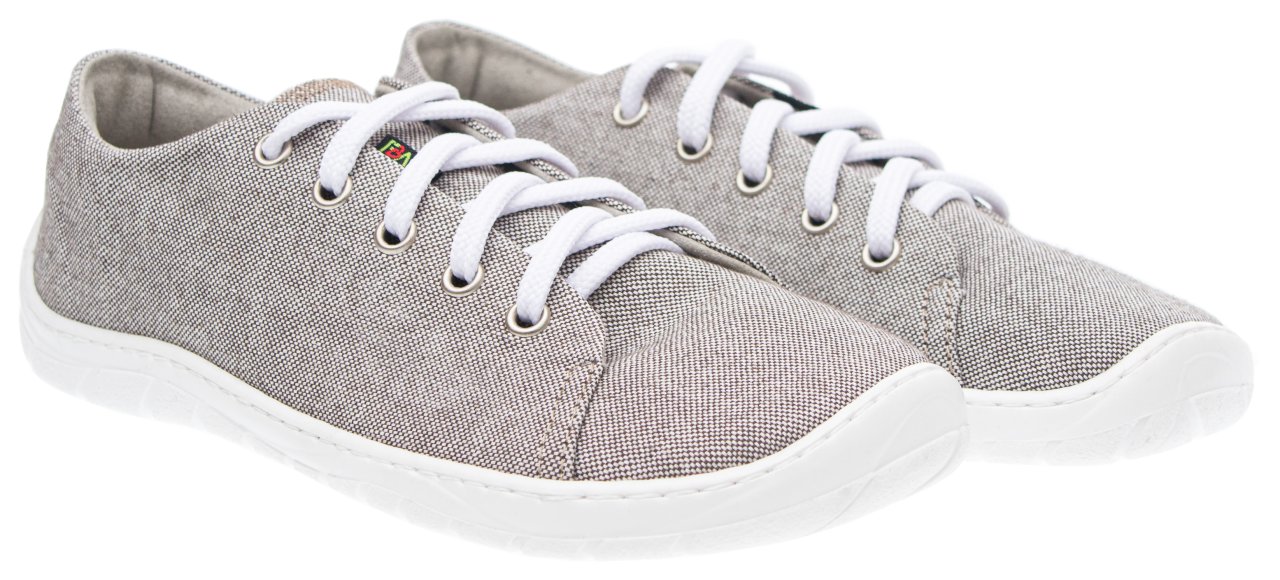 ZAPATILLAS TEXTILES GRIS Y BLANCO