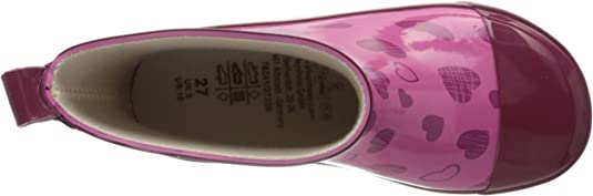 BOTAS DE AGUA CORAZONES ROSA