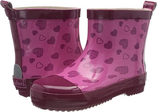 BOTAS DE AGUA CORAZONES ROSA