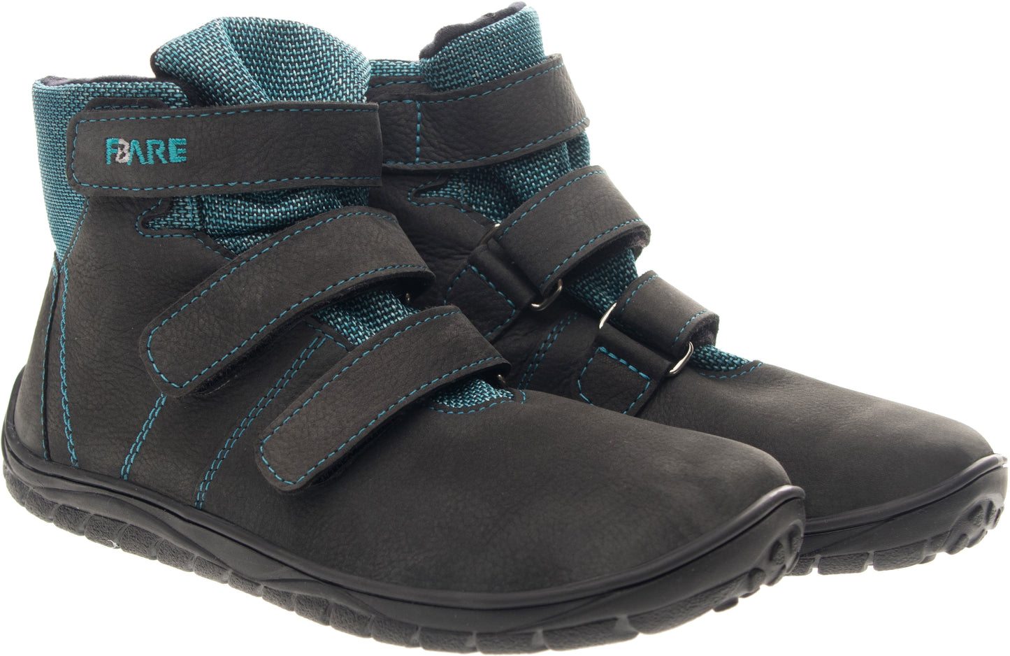 BOTAS IMPERMEABLES GRIS Y TURQUESA