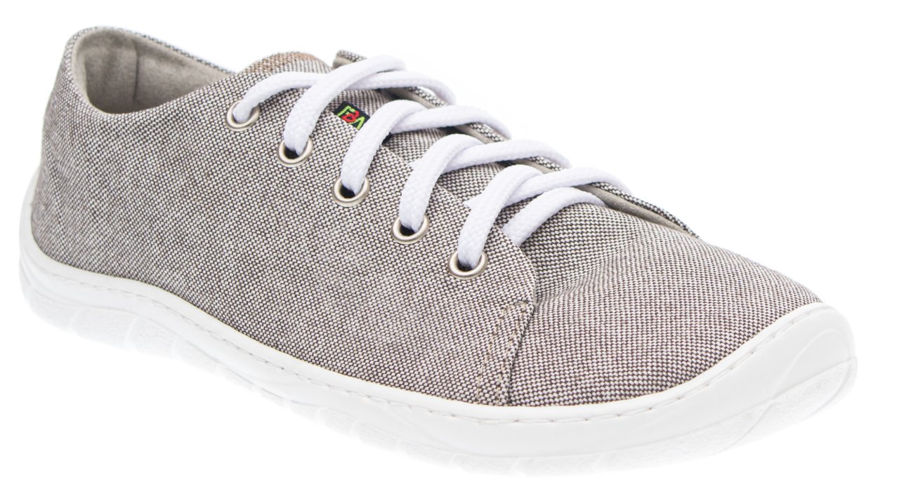 ZAPATILLAS TEXTILES GRIS  Y BLANCO