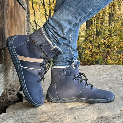 BOTAS IMPERMEABLES DE INVIERNO AZUL Y BEIGE